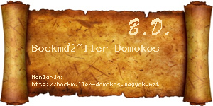 Bockmüller Domokos névjegykártya